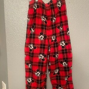 #mickey mouse red and black flannel pajamas